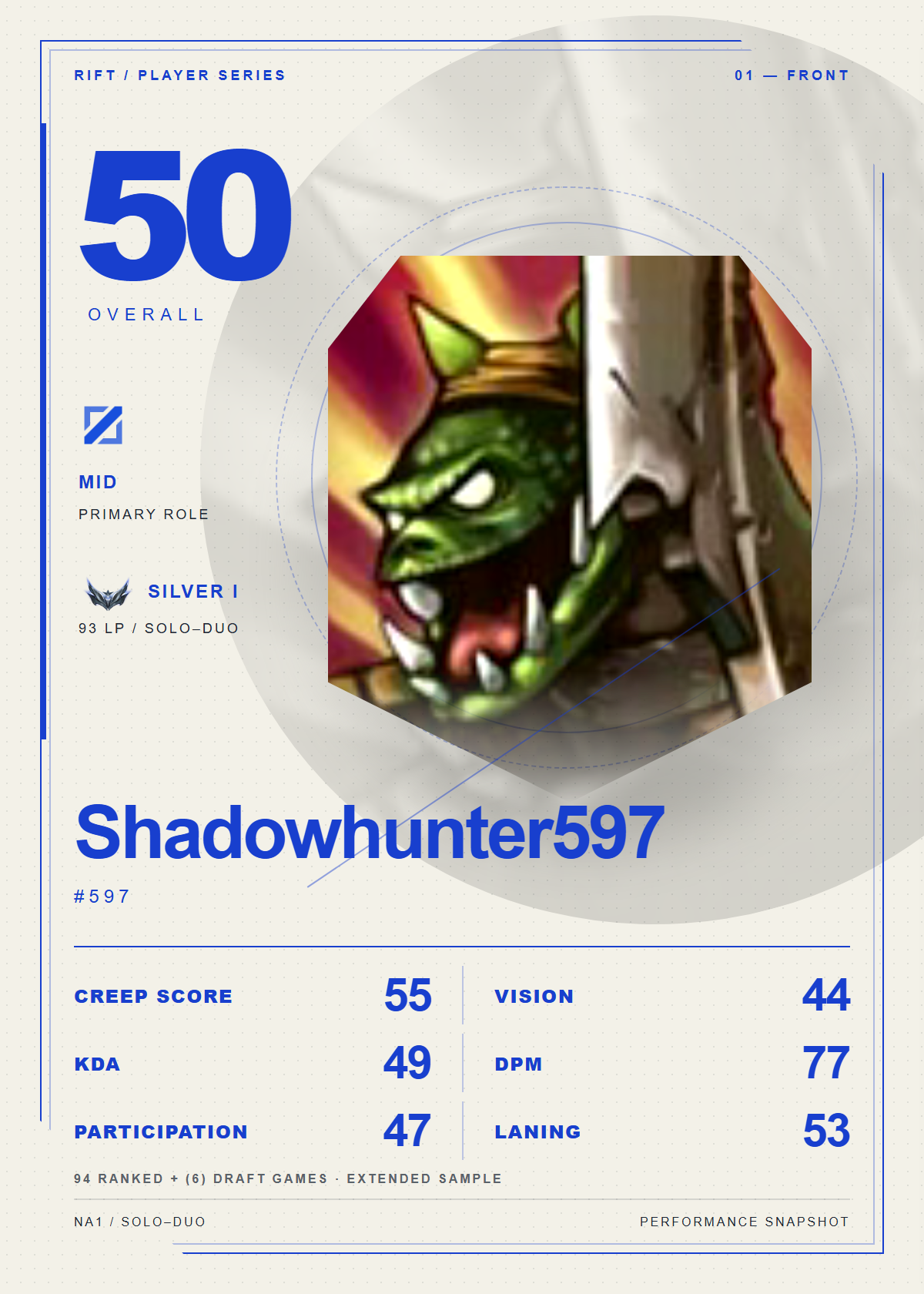 Shadowhunter597#597 front card